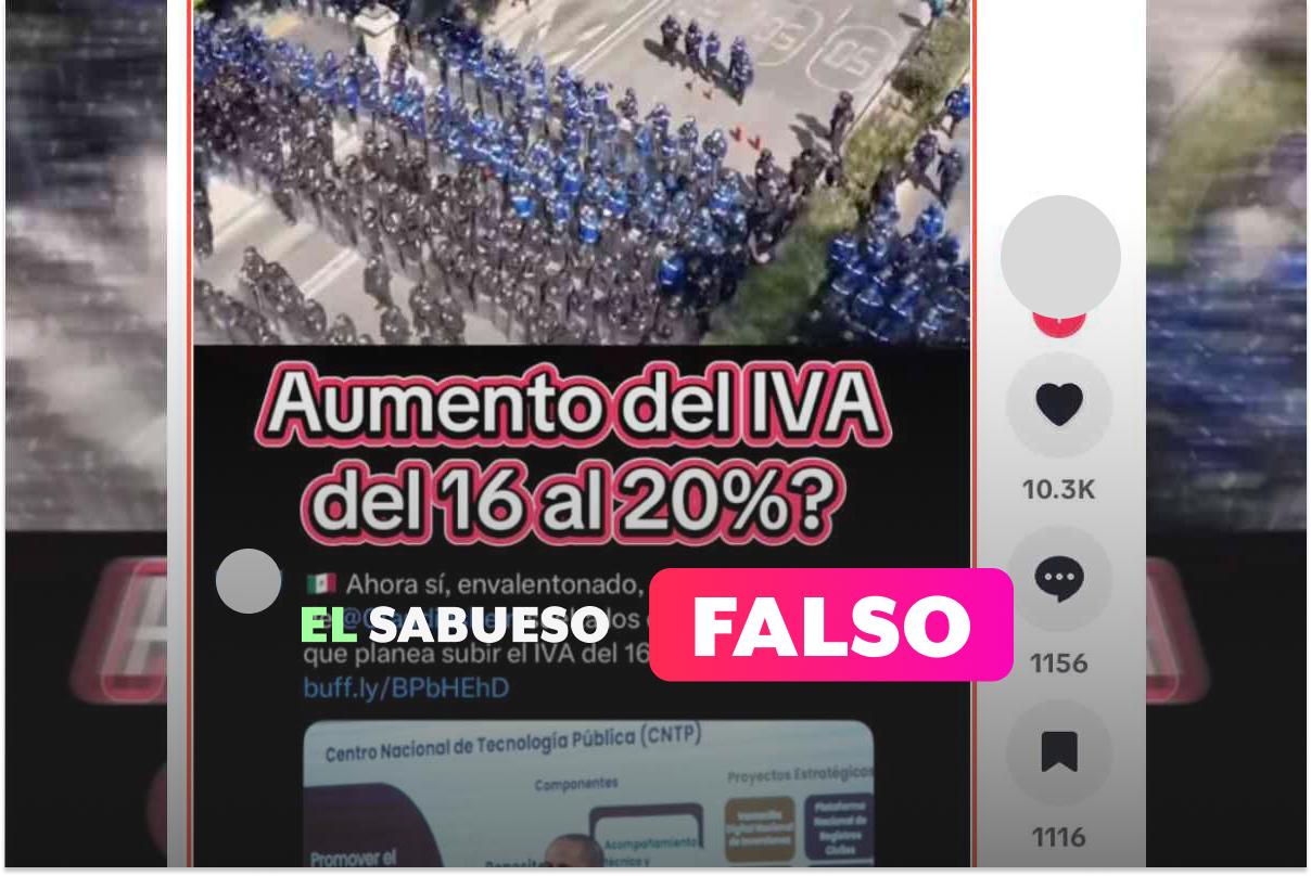 Es falso que la Agencia de Transformación Digital aumentará el IVA en México a 20 %