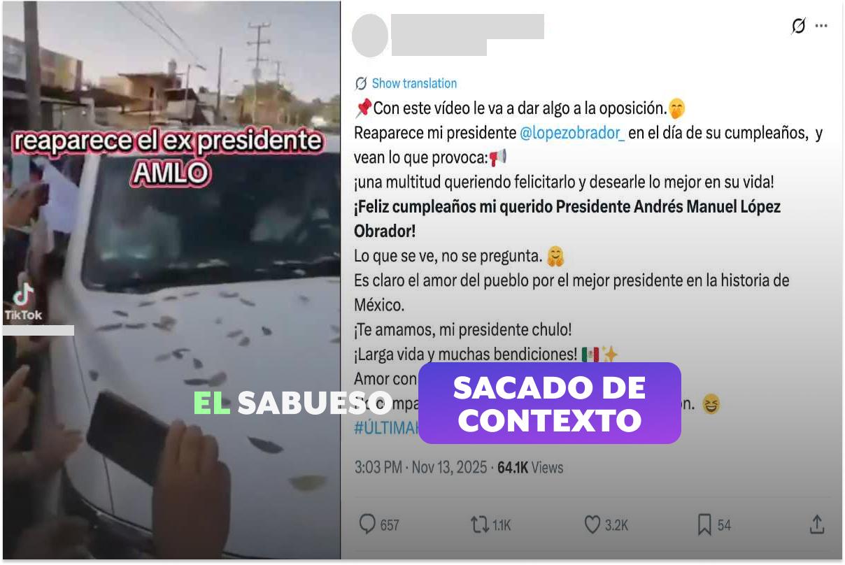 López Obrador no reapareció en su cumpleaños; el video que lo exhibe es de 2022