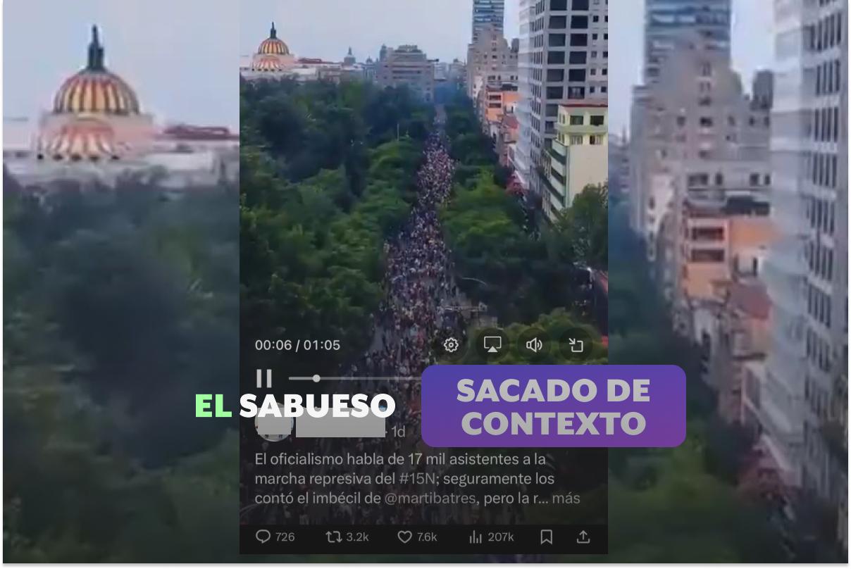 Este video no fue grabado durante la manifestación de la Generación Z; corresponde a la marcha zombi