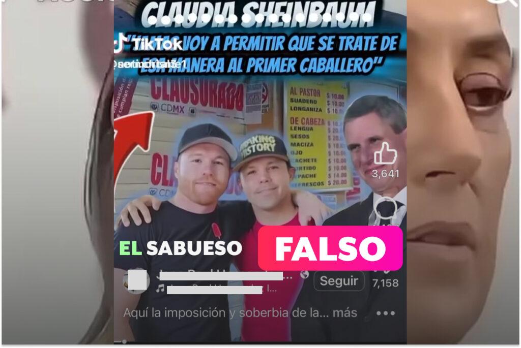 Sheinbaum no ordenó clausurar la taquería del hermano del “Canelo” Álvarez por “humillar” a su esposo