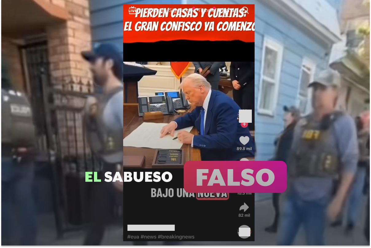 Donald Trump no firmó una orden ejecutiva para quitarle sus bienes a los migrantes