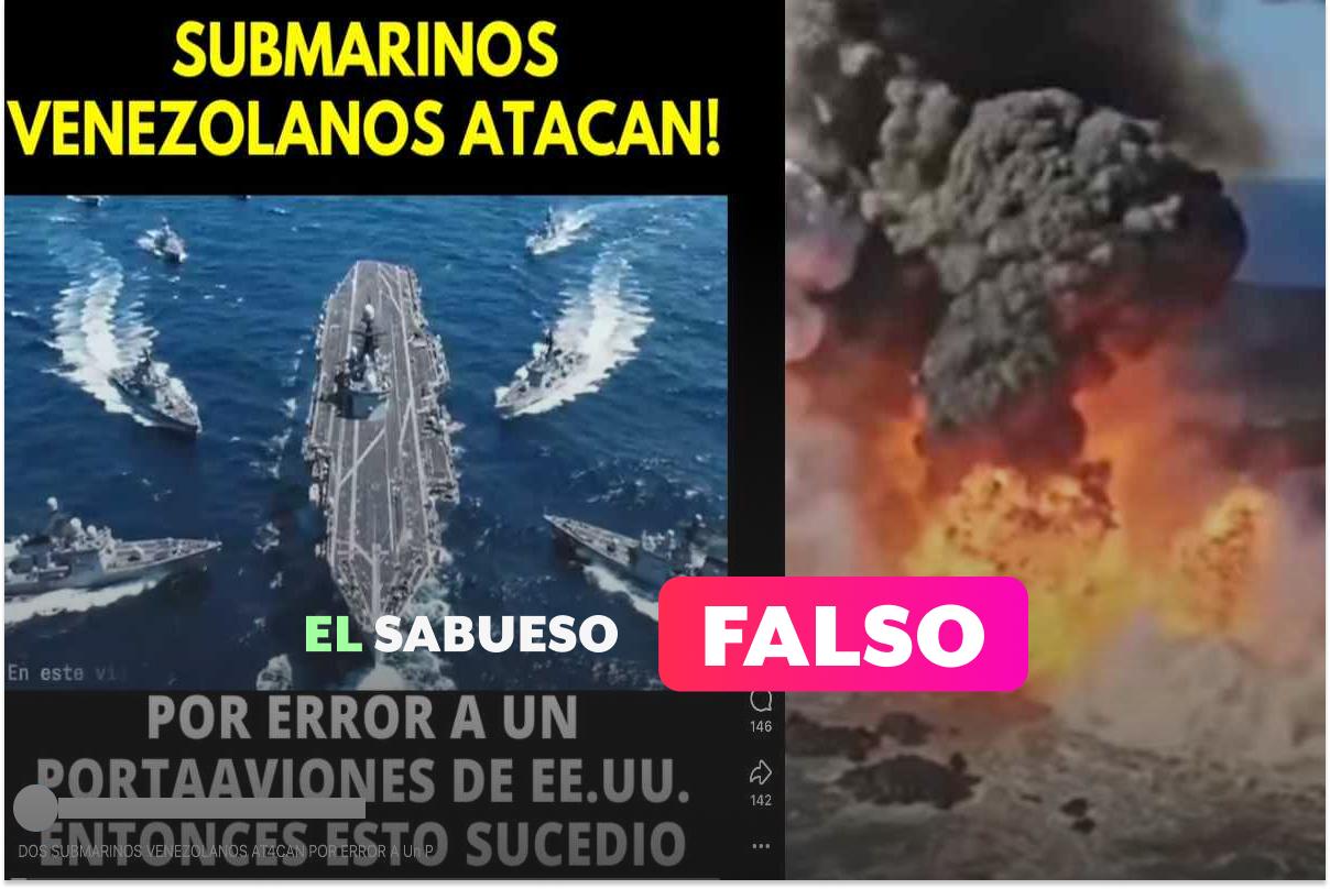 Es falso que Venezuela atacó un portaviones de Estados Unidos; el bulo emerge en medio de la tensión en el Caribe