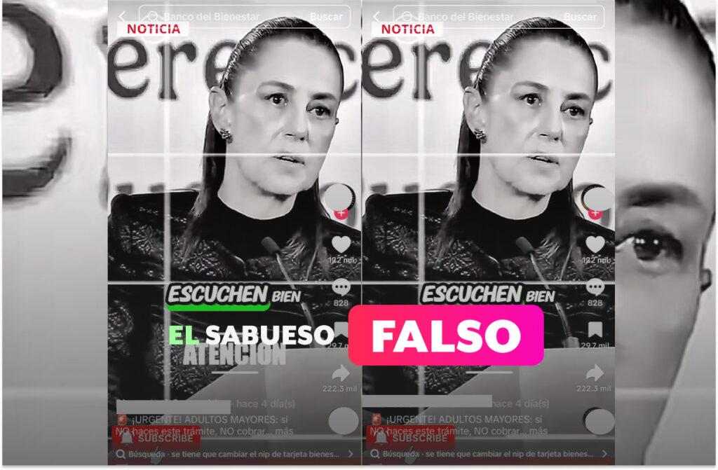 ¿Las personas que no cambien el NIP de su Tarjeta Bienestar no podrán cobrar su apoyo económico? Falso