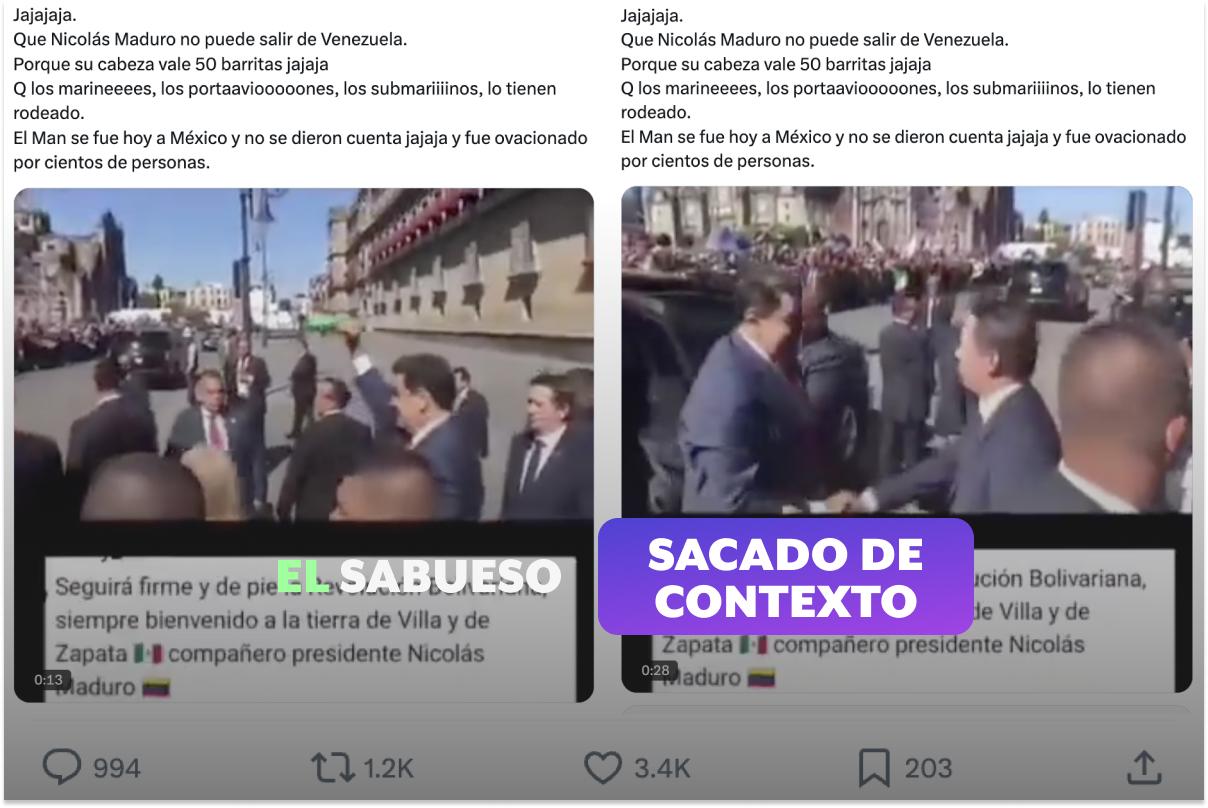 Nicolás Maduro no visitó México en diciembre de 2025; video es de 2018