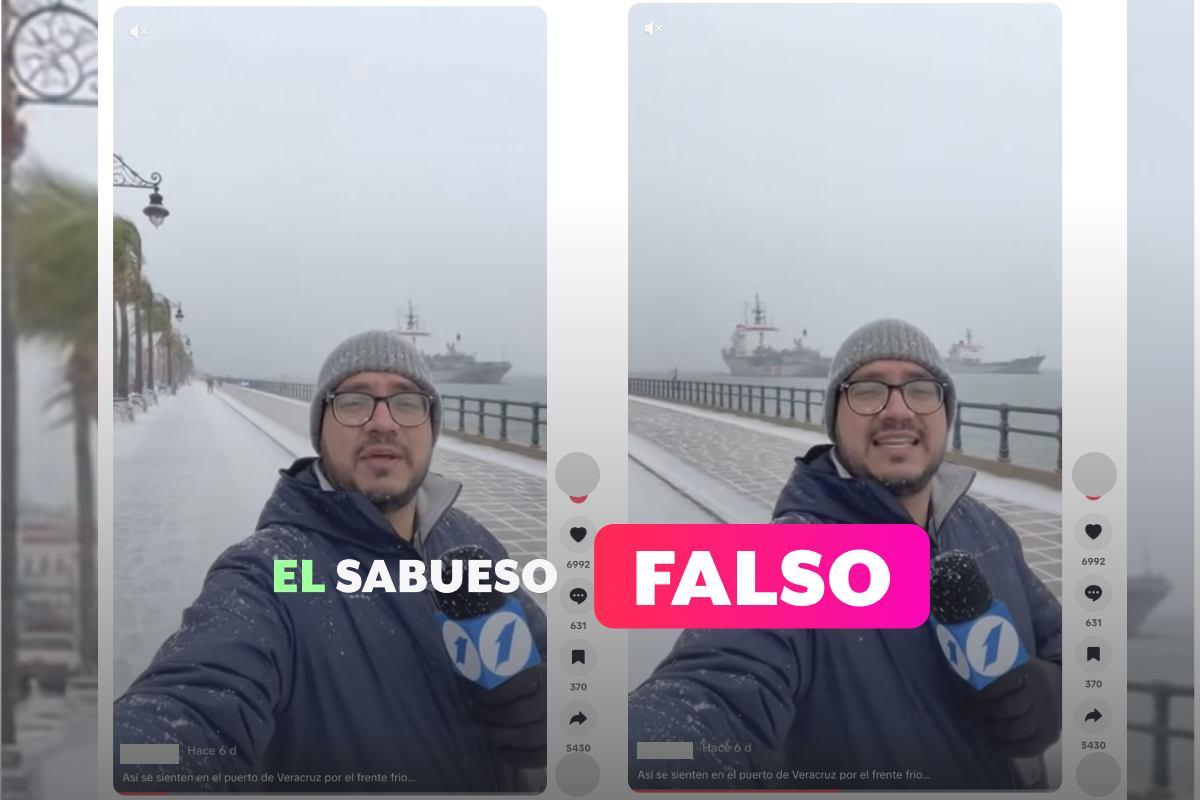 ¿Nevó en el malecón de Veracruz? No, se trata de un video desinformante
