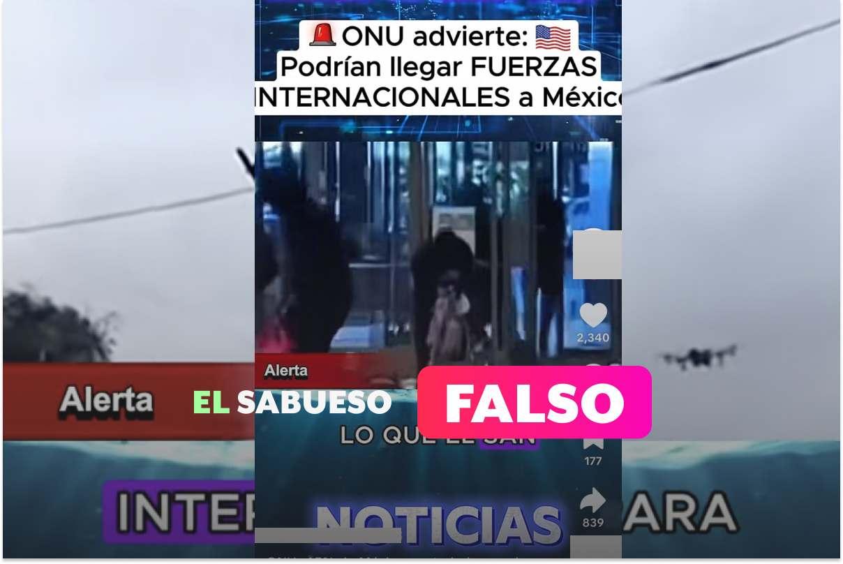 La ONU no declaró que enviará fuerzas internacionales a México