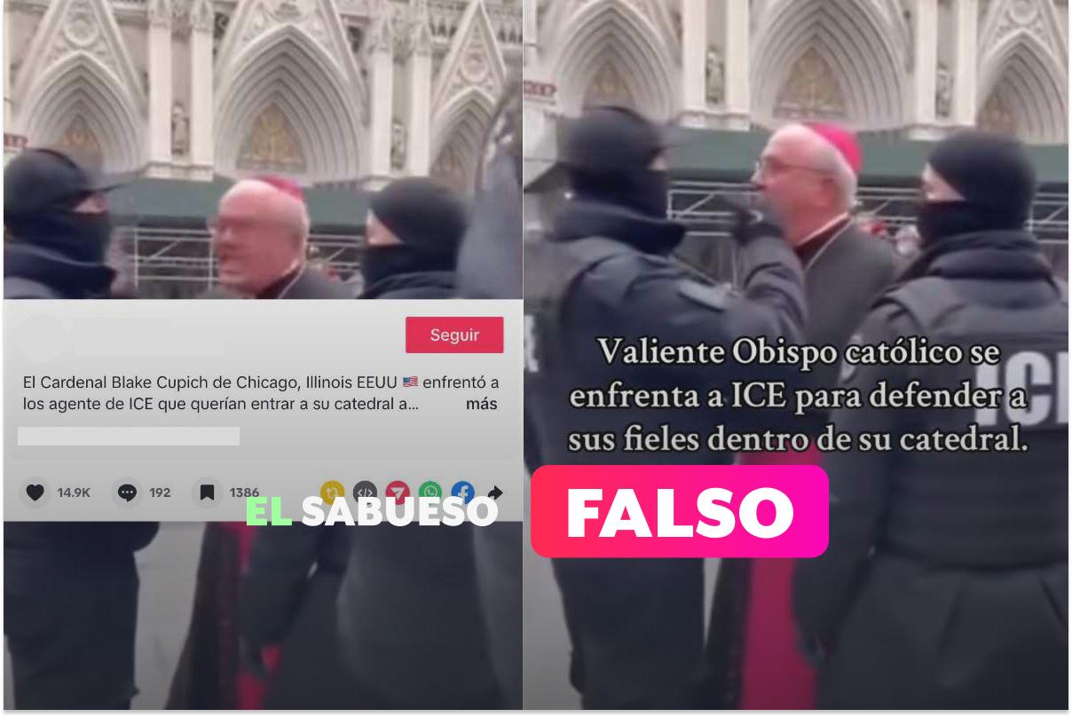 Video de obispo católico de EEUU defendiendo a sus fieles de los agentes de ICE es falso