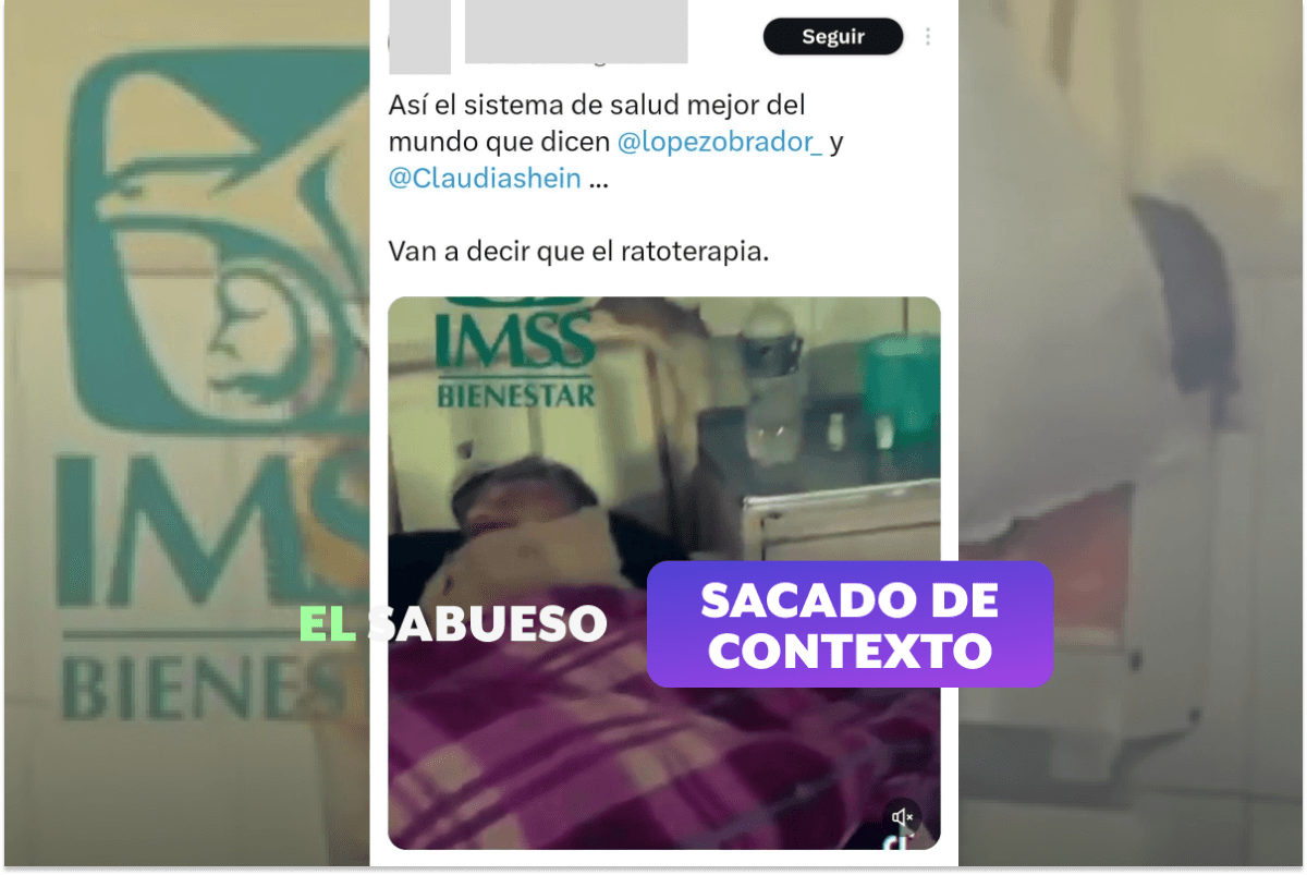El video de ratas en un hospital no corresponde al IMSS Bienestar; fue grabado en India