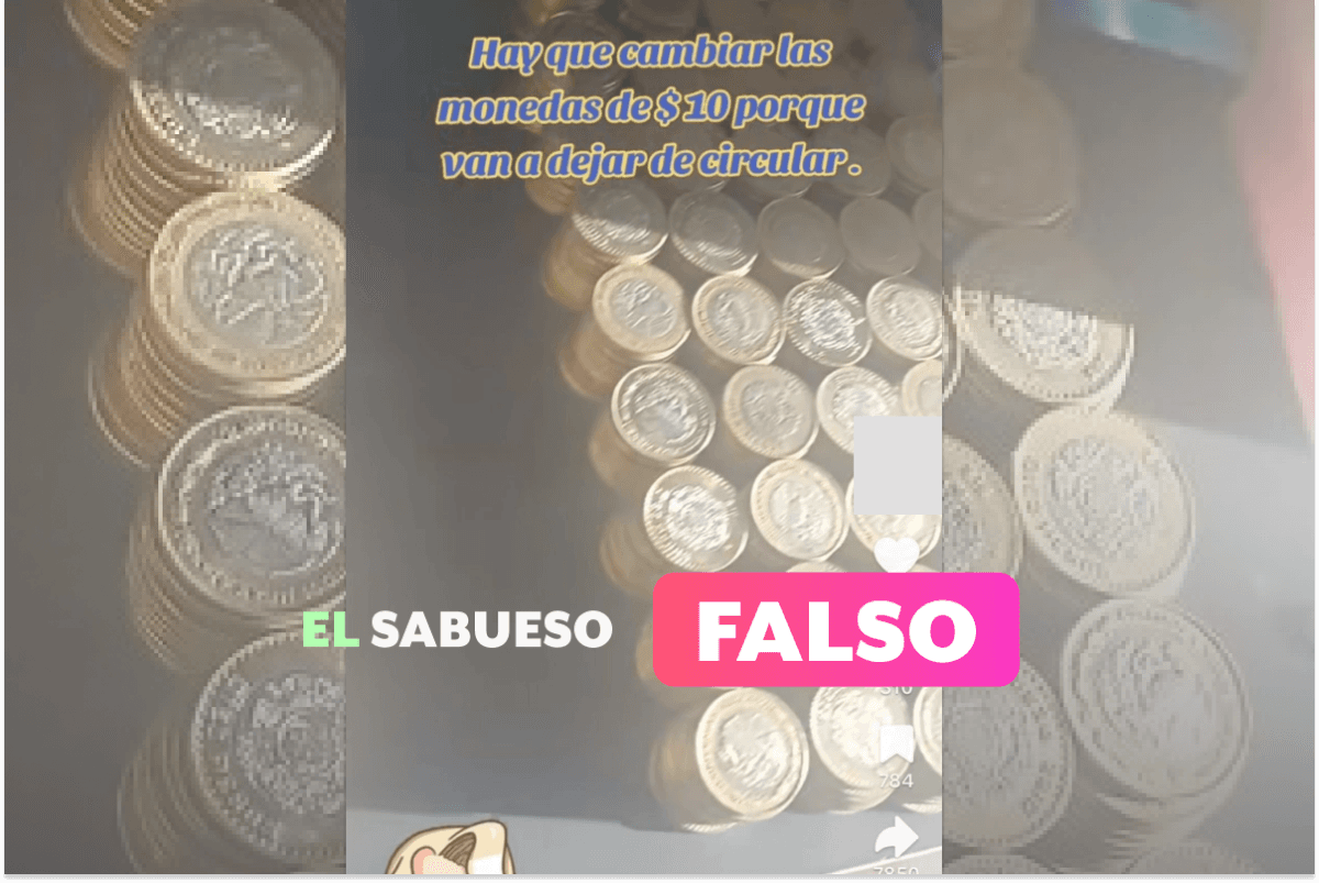 Es falso que las monedas de 10 pesos saldrán de circulación; solo se modificó su aleación