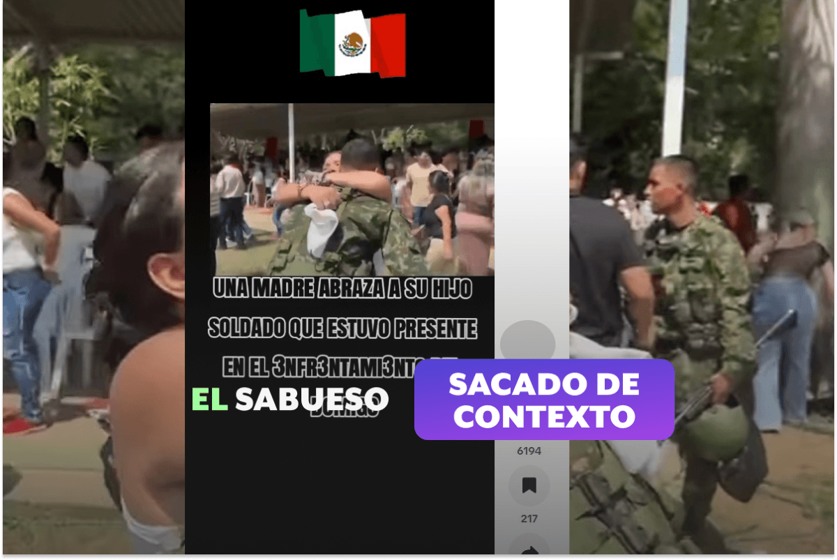 El video del abrazo entre una madre y un militar no es de México ni se relaciona con “El Mencho”