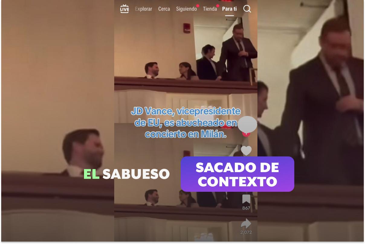 A J. D. Vance no lo abuchearon en los Juegos Olímpicos de Invierno en Milán; el video es de 2025 en Washington