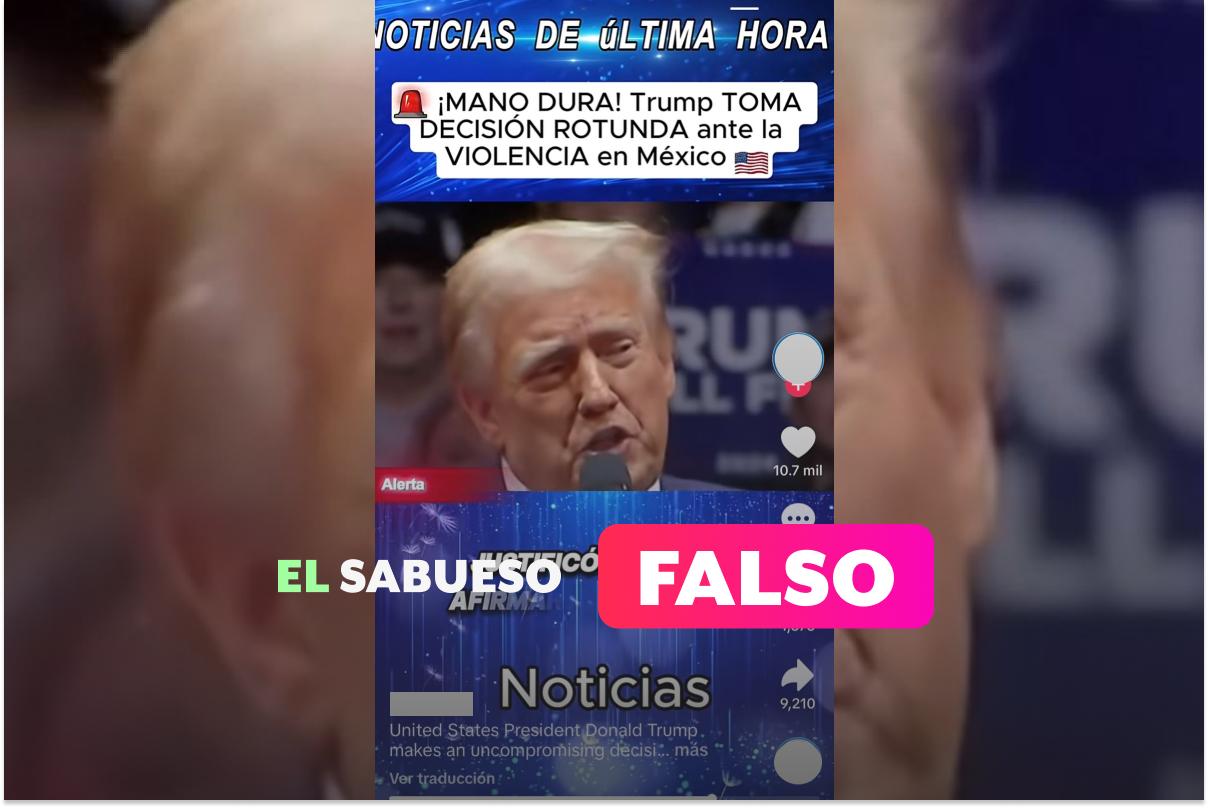 ¿Donald Trump ordenó cerrar la frontera con México tras el abatimiento de “El Mencho”? Es falso