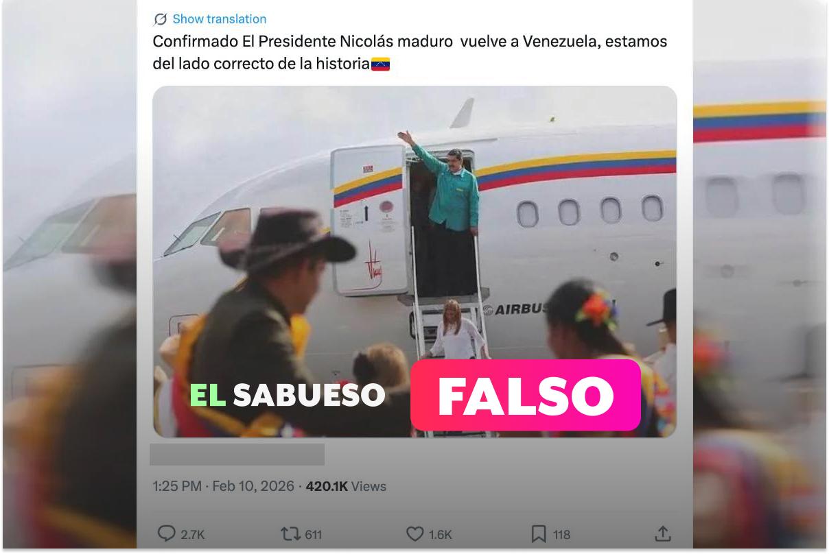 Es falso que Nicolás Maduro regresó a Venezuela; continúa detenido en una prisión de Estados Unidos