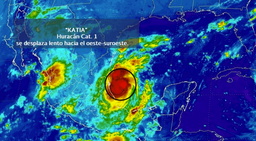 El huracán Katia se intensifica a categoría 2; impactará este sábado las costas de Veracruz