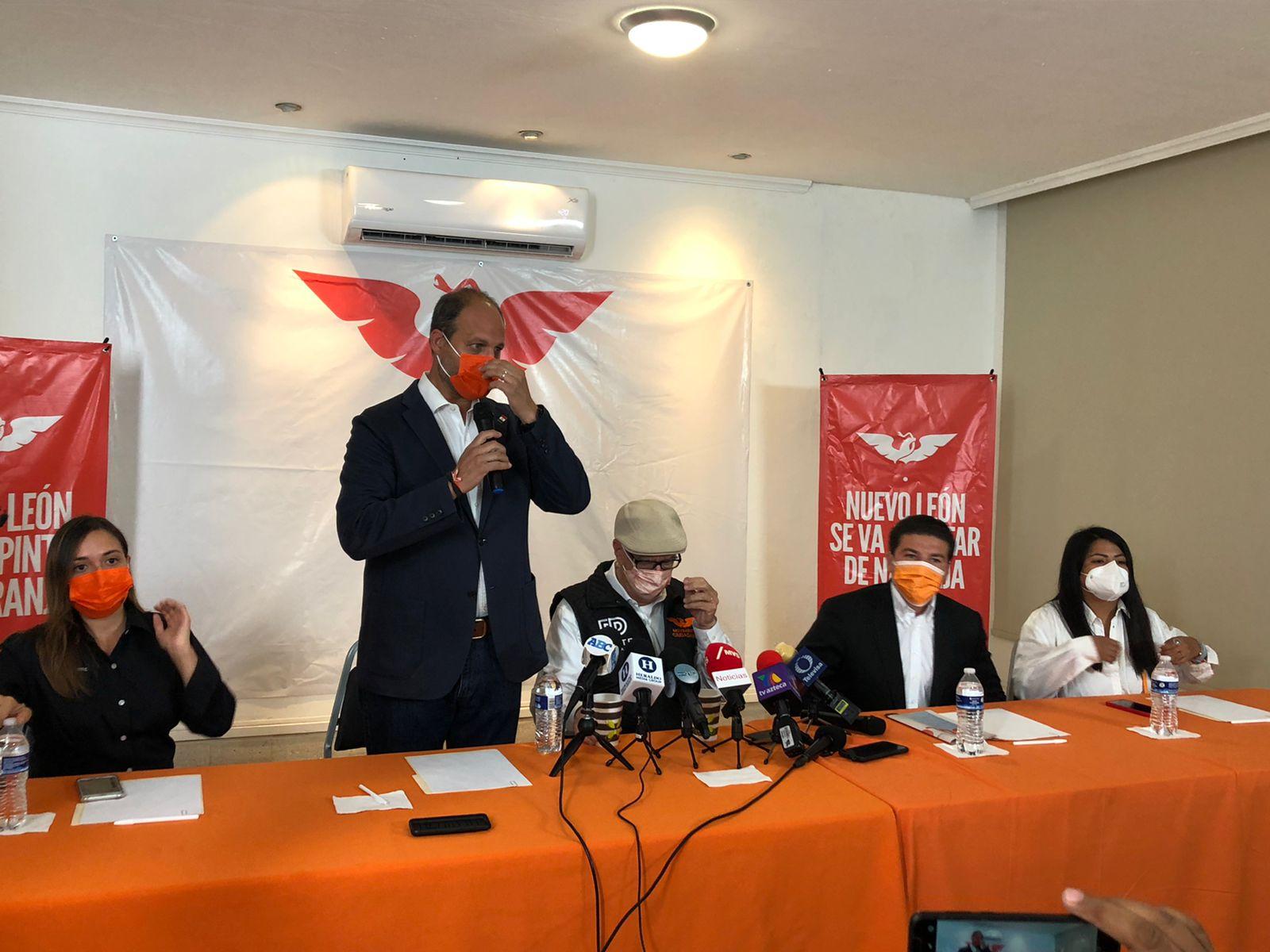 MC pide a AMLO ‘sacar las manos de elección en Nuevo León’; candidato del PRI se va a Washington