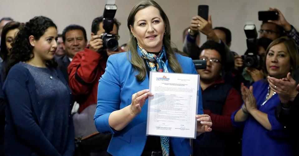 Candidata al gobierno de Puebla contrató servicios con una empresa que usa direcciones falsas