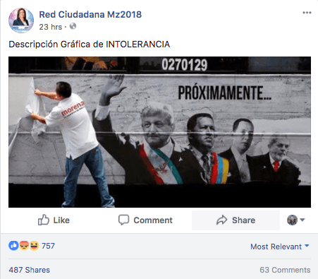 Verificado.mx: Un simpatizante de Morena no retiró publicidad sobre la serie Populismo en América Latina