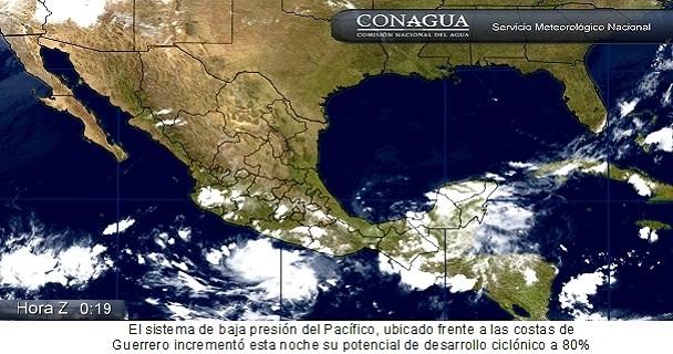 Alertan por posible ciclón en costas de Oaxaca, Guerrero y Michoacán