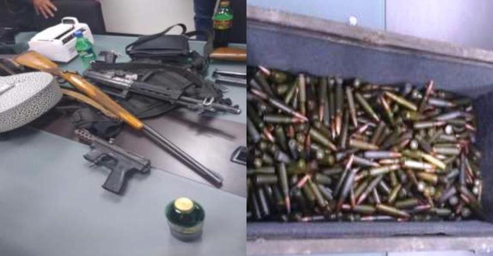 Detienen en Puebla a 13 personas con 5 toneladas de explosivos y armas de fuego