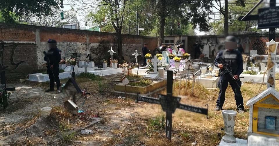 Encuentran una toma clandestina… en un panteón