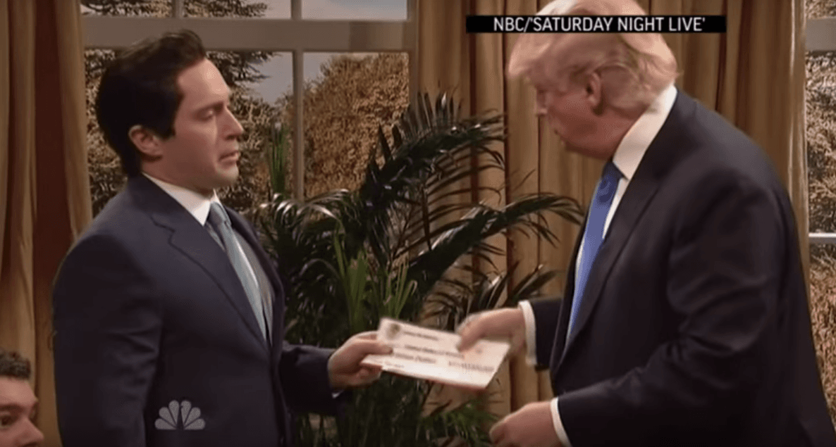 Peña le paga a Trump construcción de muro fronterizo… en sketch de NBC