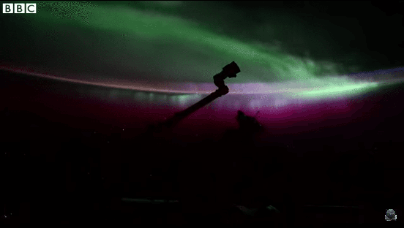 Medio minuto de aurora boreal desde el espacio