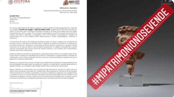 Secretaría de Cultura intenta detener subasta de 30 piezas prehispánicas en Francia