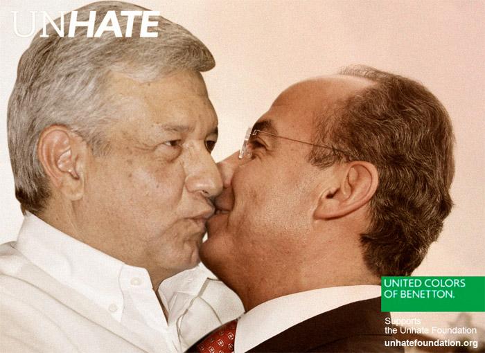 Presidentes y ministros <br><i>se besan contra el odio</i>