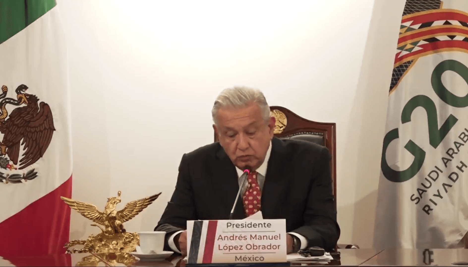 “La familia es la principal institución de seguridad social”, dijo AMLO en la cumbre G20