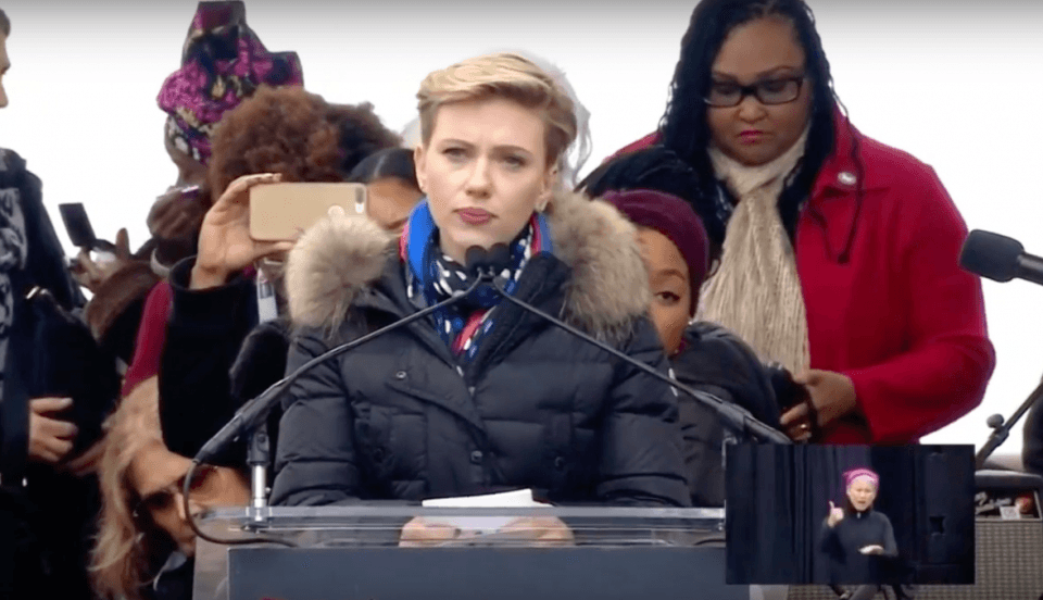 Los discursos de Scarlett Johansson, Madonna, Michael Moore y otras personalidades vs Trump