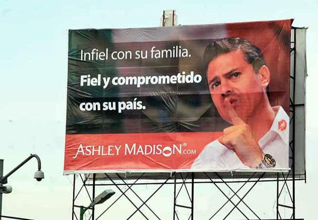 Utilizan “infidelidad” de Peña Nieto para promover sitio de citas extramaritales