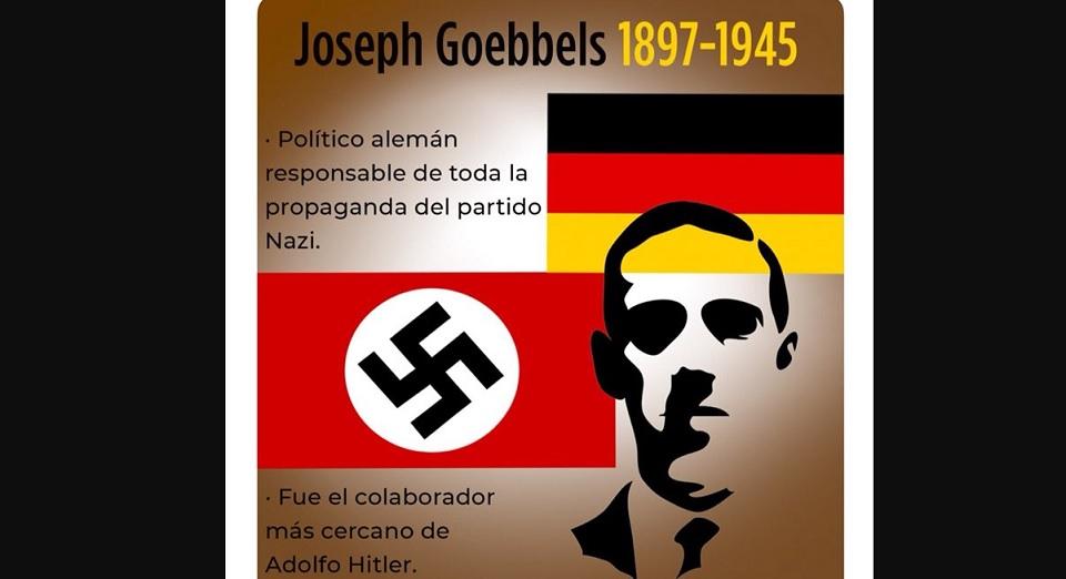 Despiden a funcionario de INJUVE por tuit sobre Goebbels y el nazismo