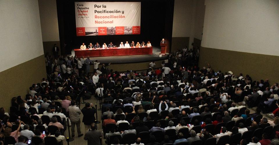 Coordinación para atención a víctimas, cambios en el espacio público y salud mental, los temas que abordó el foro por la paz en Juárez