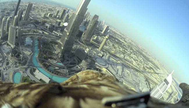 Con vista de águila sobre Dubai