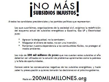 ONU alerta que en México los subsidios benefician a los ricos