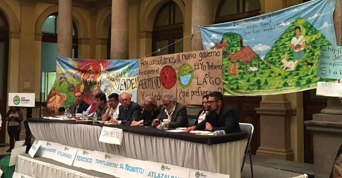 Pueblos afectados por NAIM piden a equipo de AMLO cancelar la obra; Espriú ofrece realizar consulta