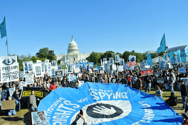 Protestan en Washington contra espionaje