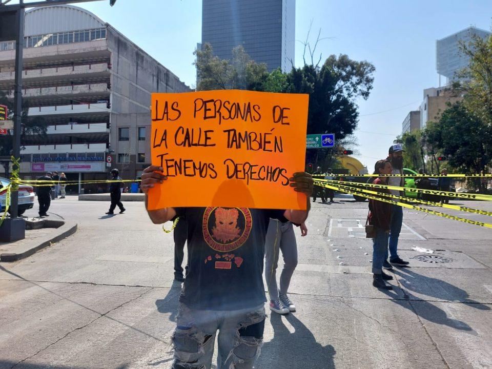 Poblaciones callejeras denuncian desalojos forzados en alcaldía Cuauhtémoc