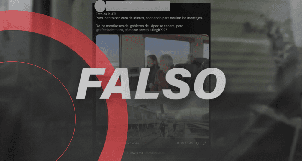 ¿Video muestra montaje en recorrido de tren al AIFA? Falso, se trata de un tutorial de cine