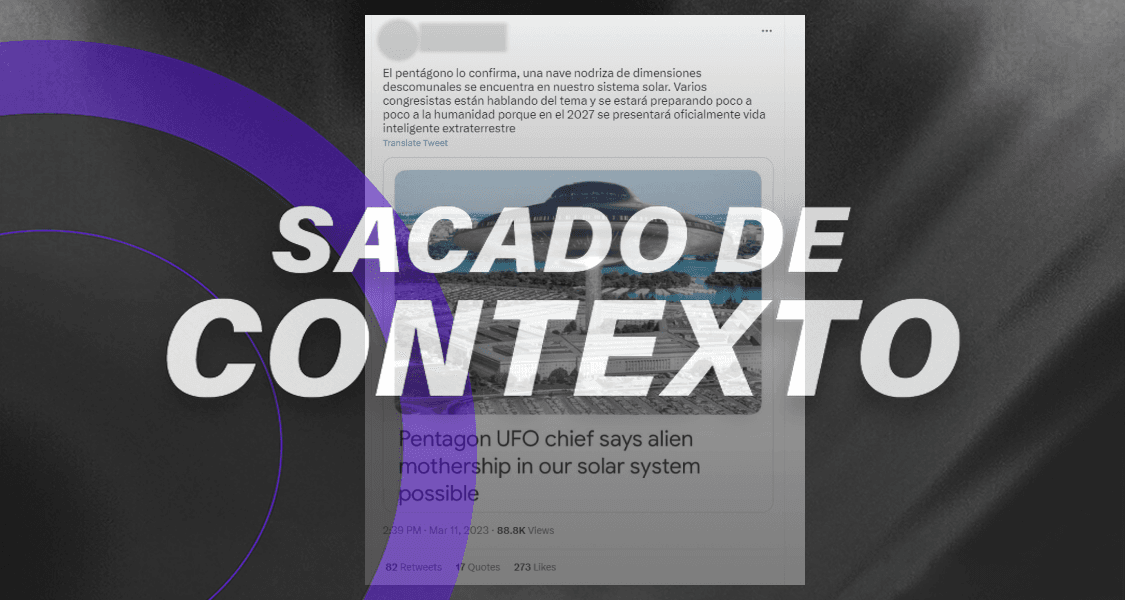 Ni el cuarto contacto ni qué 8 cuartos: el Pentágono no ha dicho nada de una nave nodriza extraterrestre dando el rol