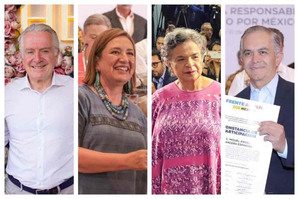 Cinco aspirantes del Frente por México inician “precampañas” sin separarse de sus cargos legislativos