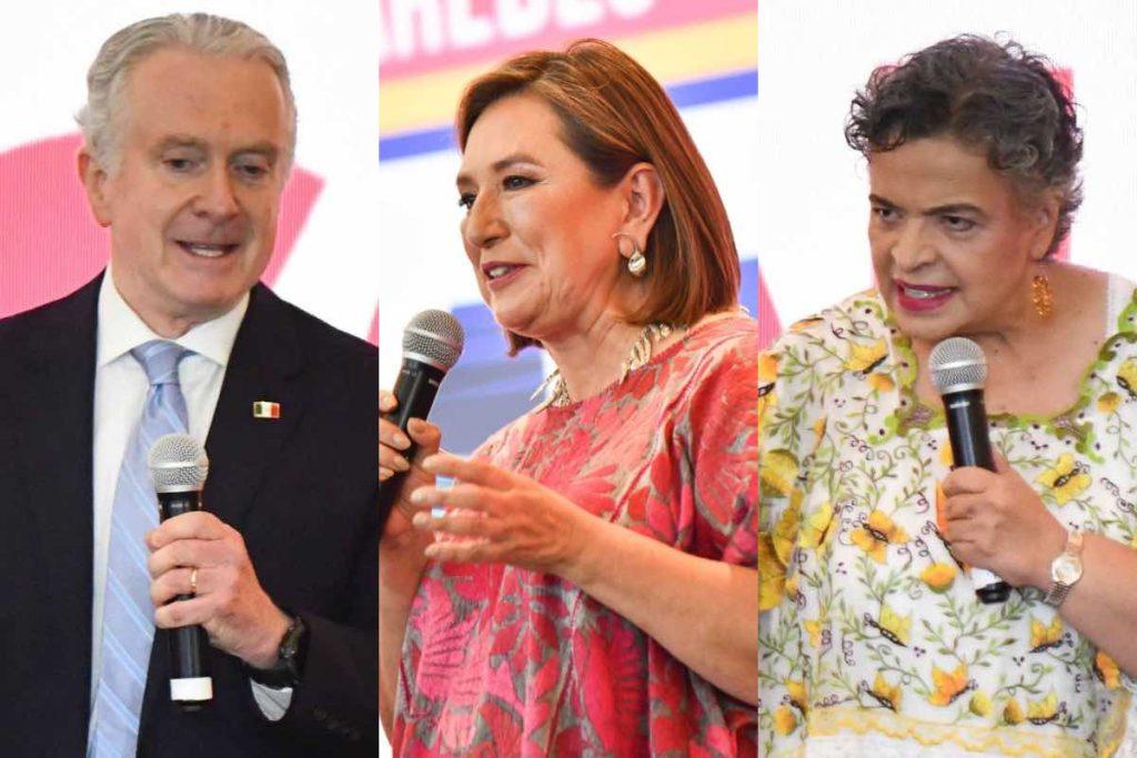 Xóchitl Gálvez, Beatriz Paredes y Santiago Creel son los tres finalistas del Frente por México