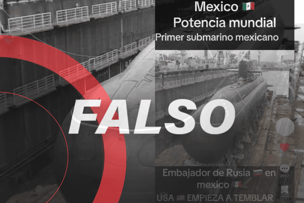 Falso que se lanzara el primer prototipo de submarino mexicano y que AMLO se reuniera con el embajador ruso