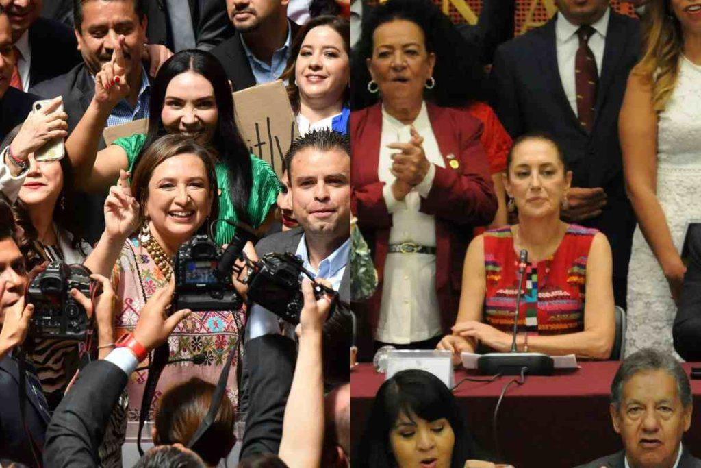 Xóchitl Gálvez y Claudia Sheinbaum llevan sus campañas anticipadas al Congreso