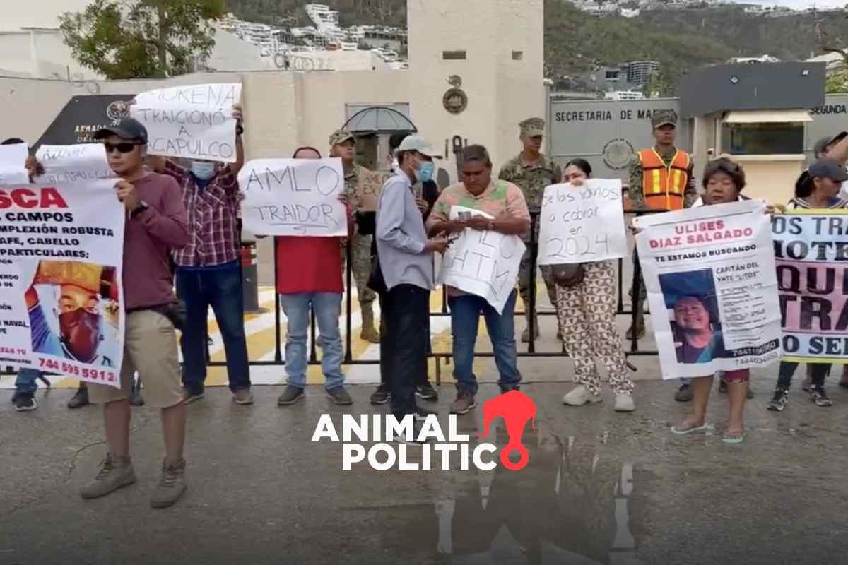 “AMLO traidor”: Damnificados por el huracán Otis protestan durante visita del presidente en Acapulco