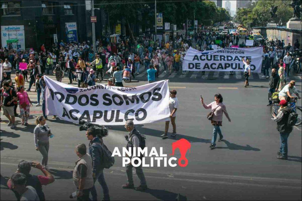 Caravana de Acapulco acampa afuera de Palacio Nacional; denuncian no ser atendidos por autoridades