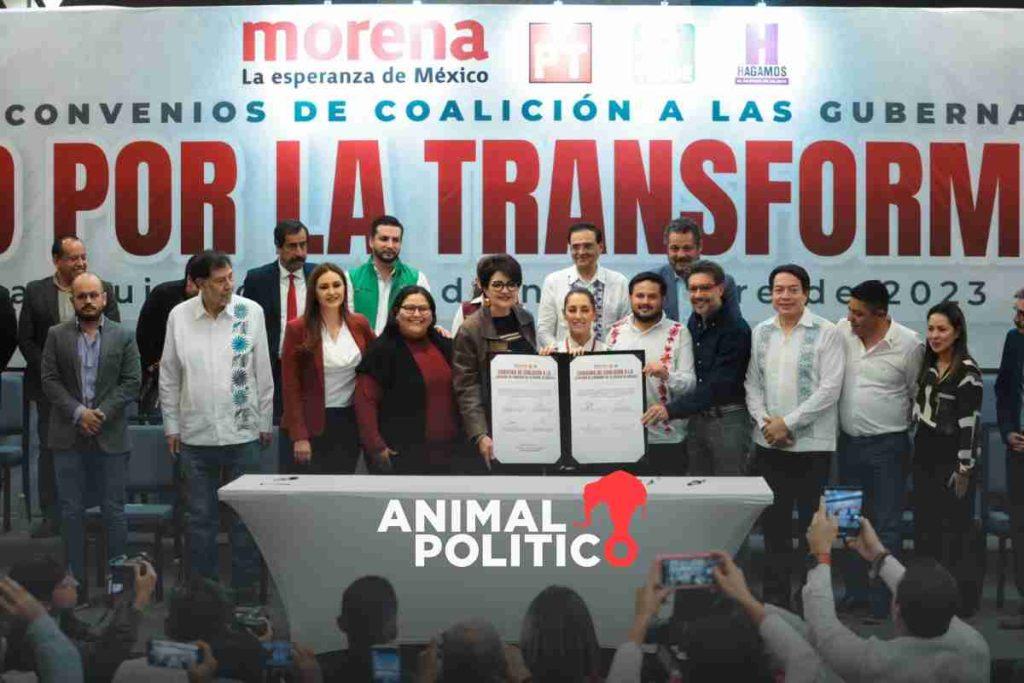 Morena confirma su alianza con PVEM y PT para las elecciones 2024