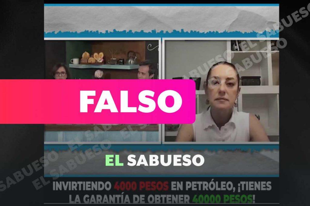 Claudia Sheinbaum no llamó a invertir en petróleo, el video fue manipulado