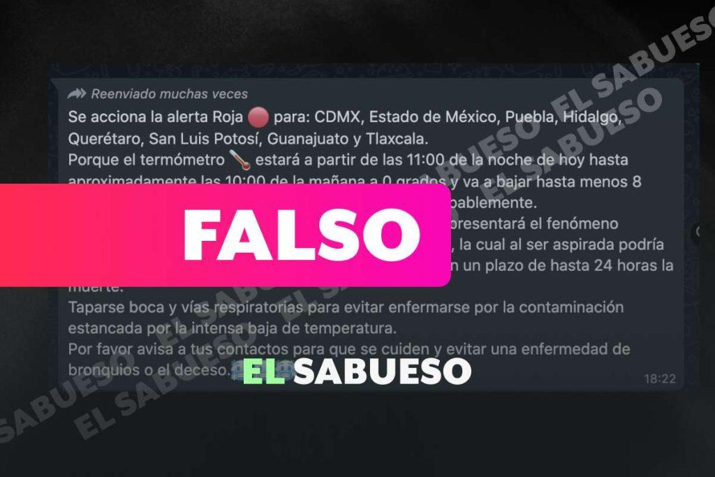 Falso que se pueden congelar los pulmones por “cristalización térmica de la atmósfera”