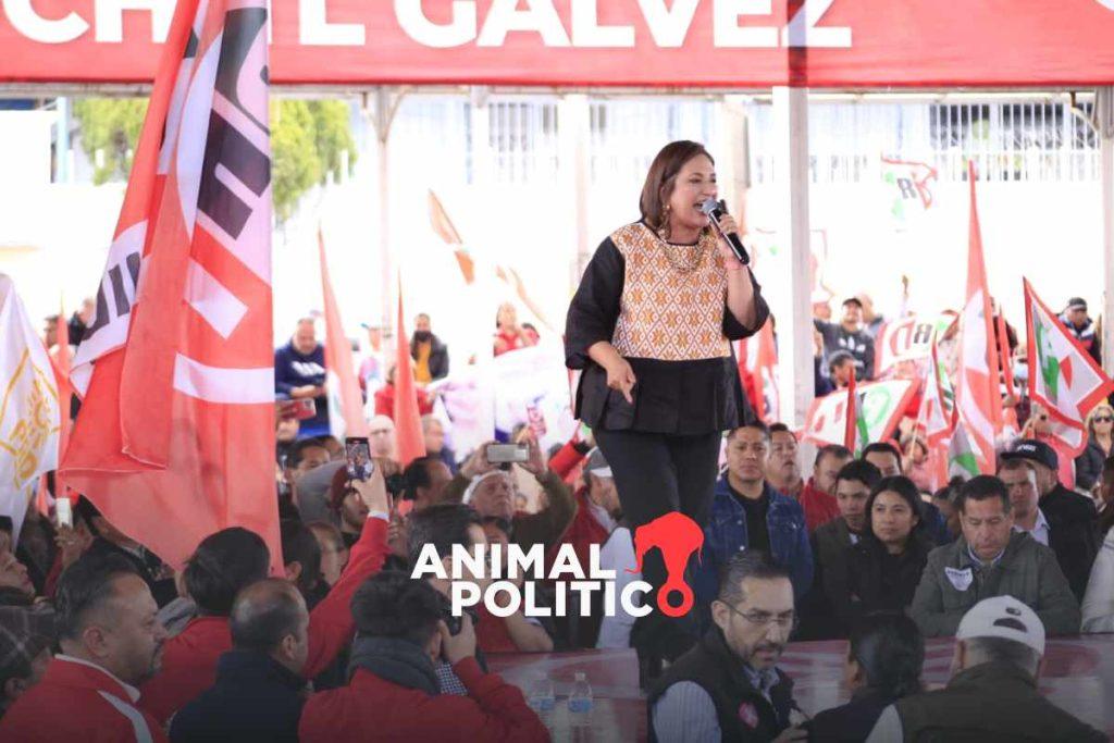 En Hidalgo, Xóchitl Gálvez reprocha al gobierno carencias en salud, seguridad y combate al huachicol